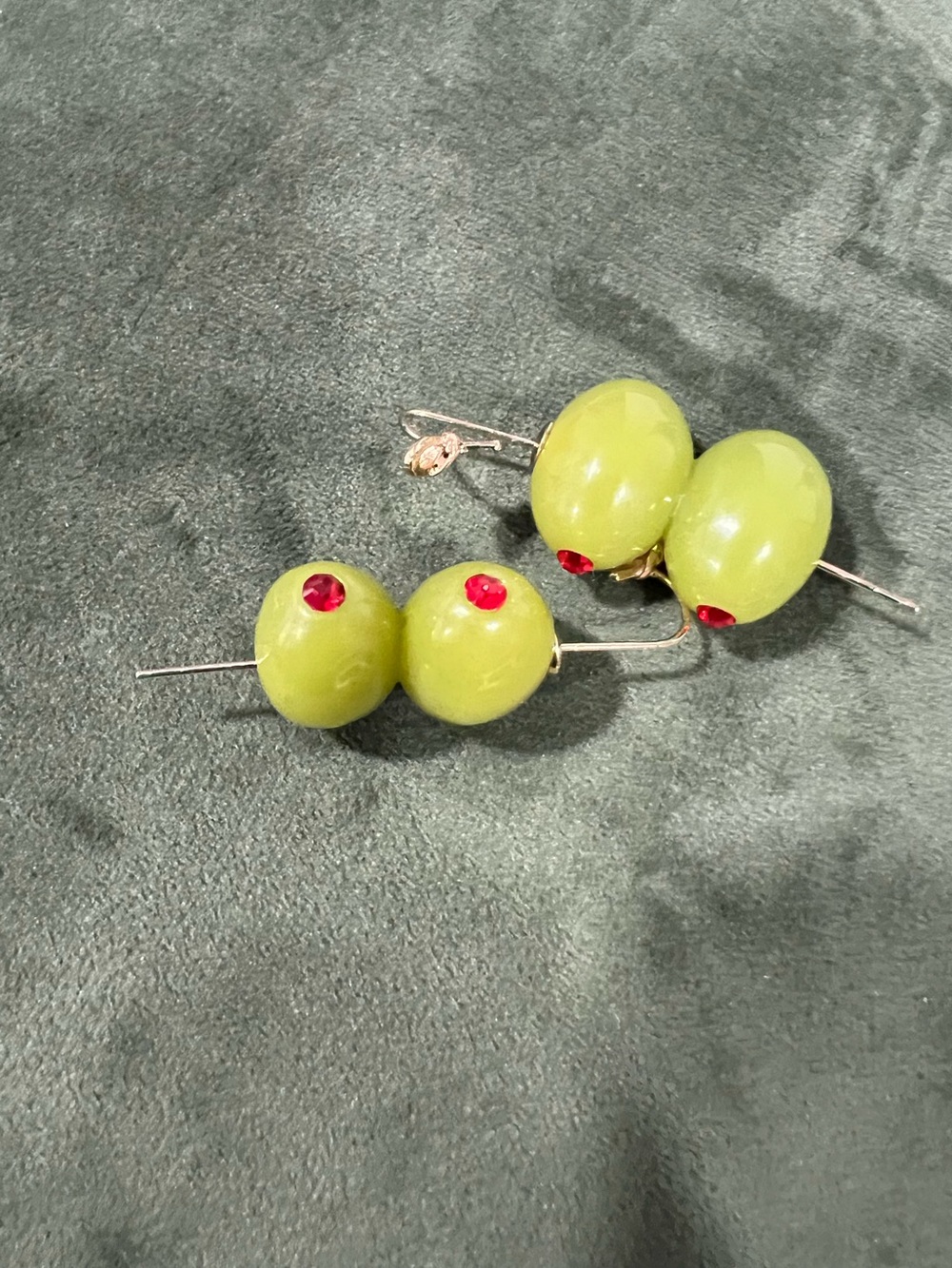 Olive with Pimento earrings. - Picture 8 of 12
